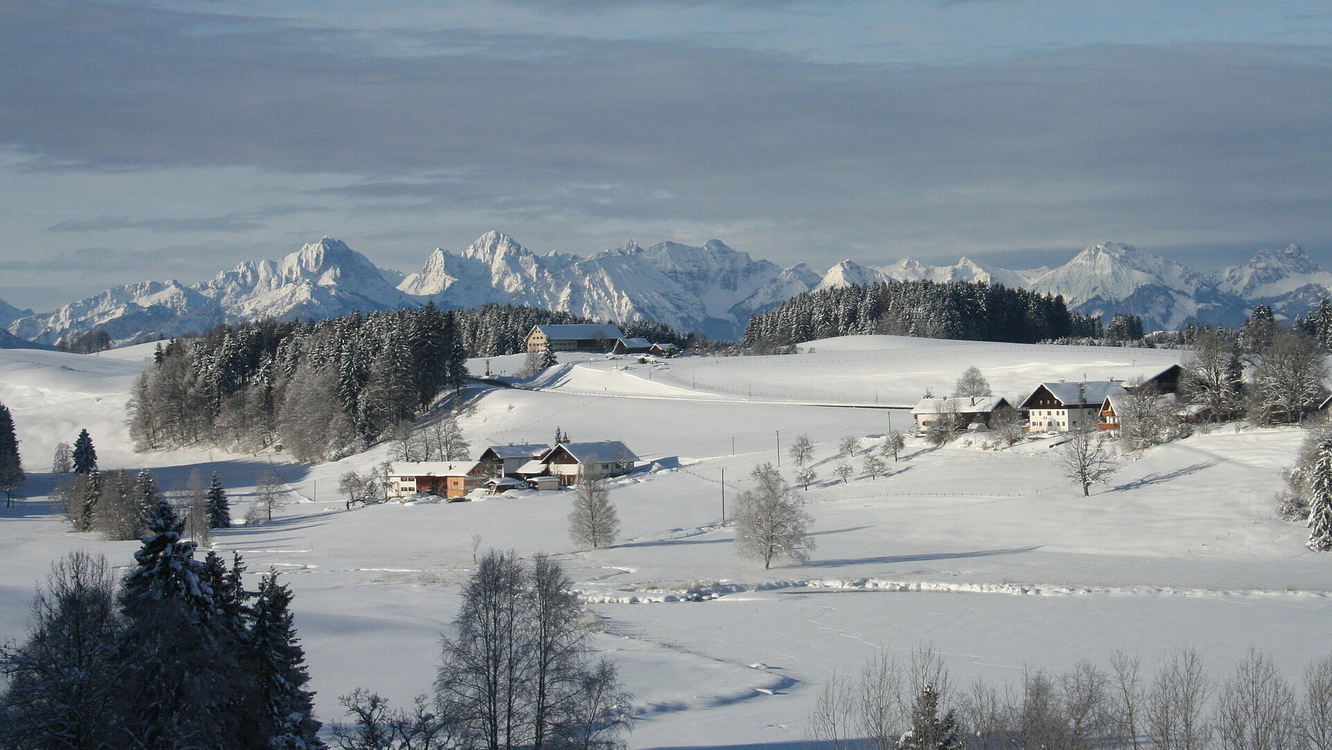 Winterliche Landschaft bei Steingaden